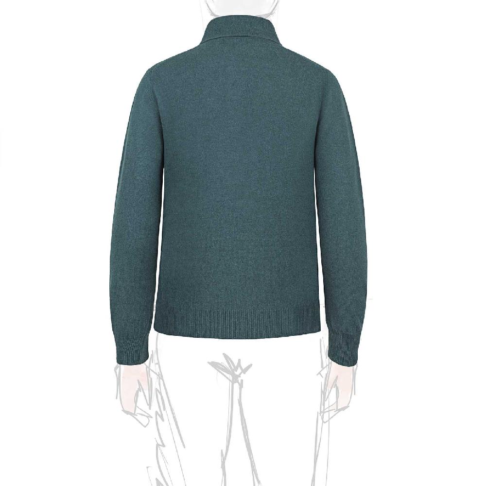 Rubinacci Polo in cashmere verde Nuova