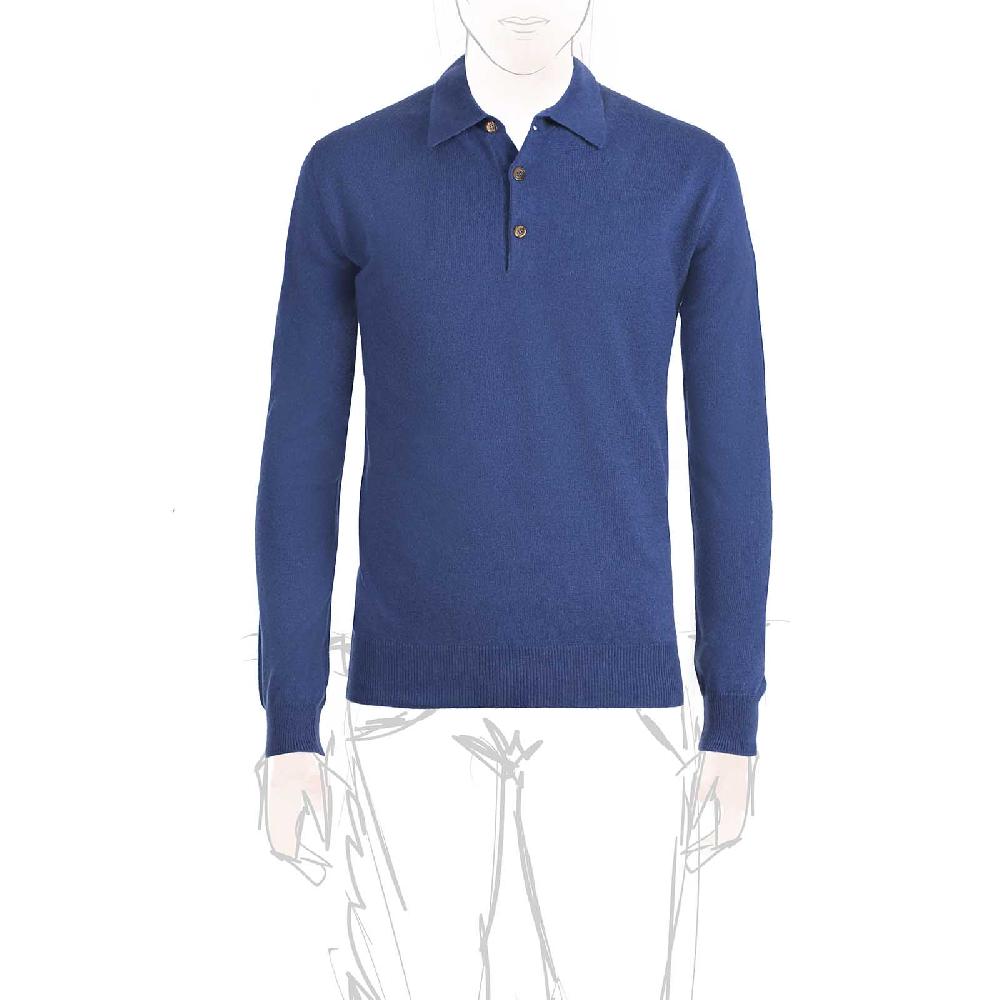 Rubinacci Polo in cashmere ceruleo Spedizione gratuita