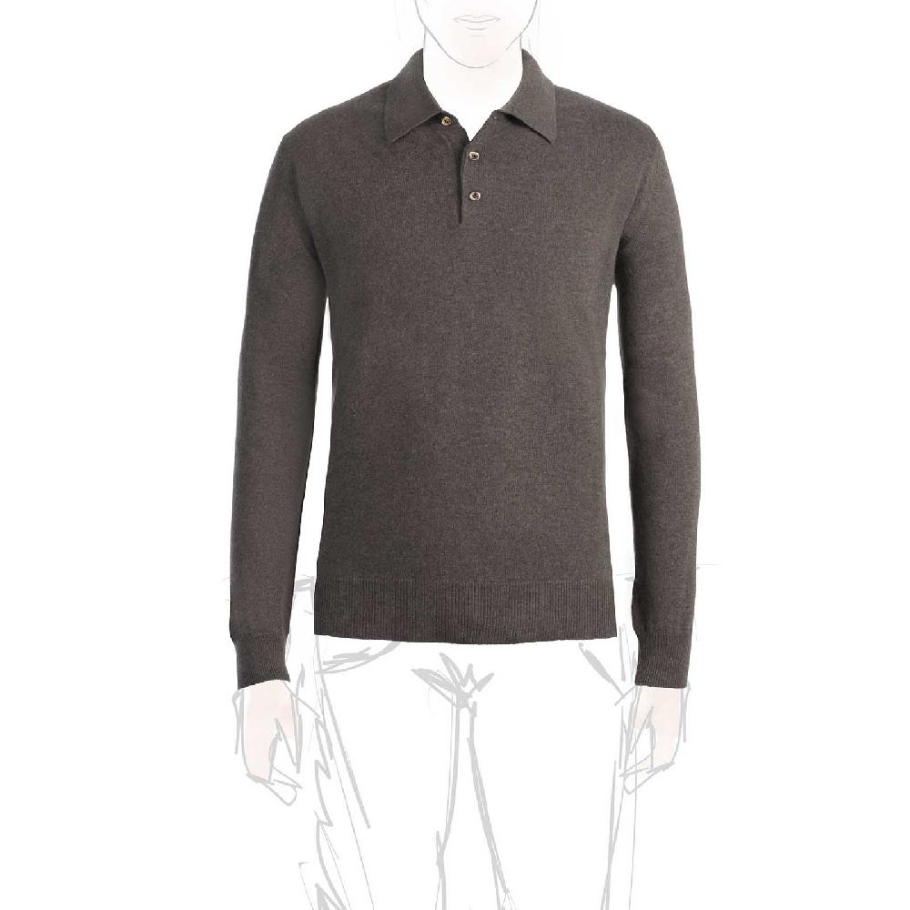 Rubinacci Polo in cashmere tortora Sconto di tempo limitato