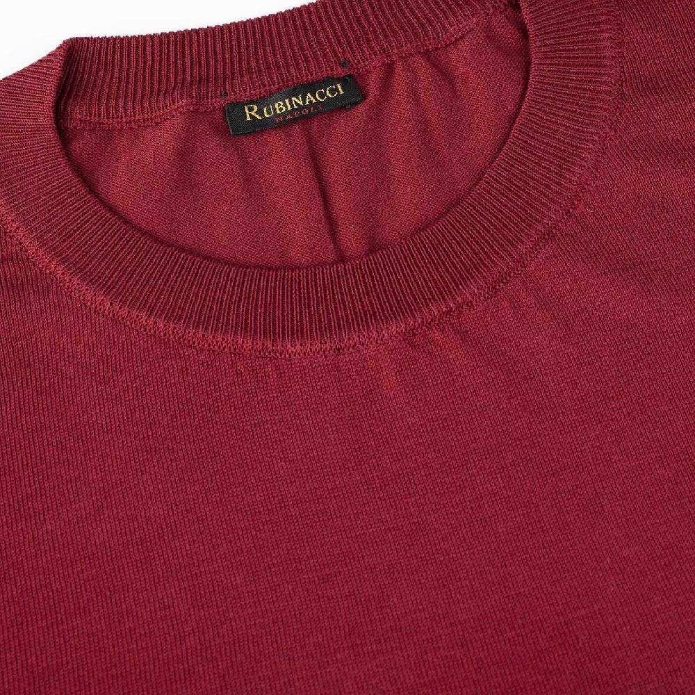 Rubinacci T-Shirt cotone bordeaux Comprare a buon mercato
