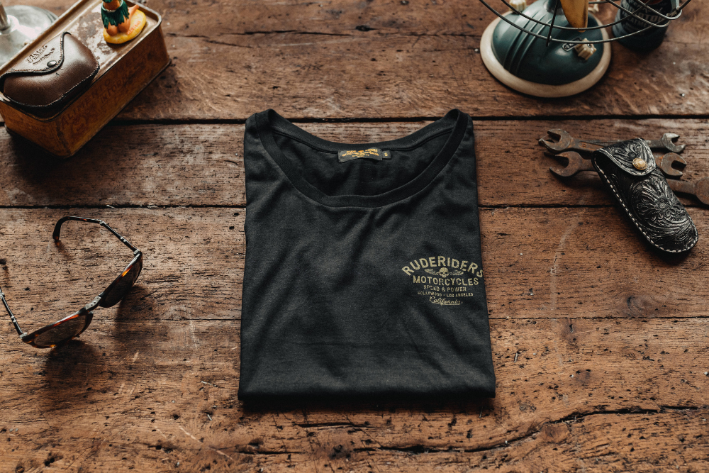 ﻿Rude Riders T-Shirt Donna Rude Riders Nera Economico