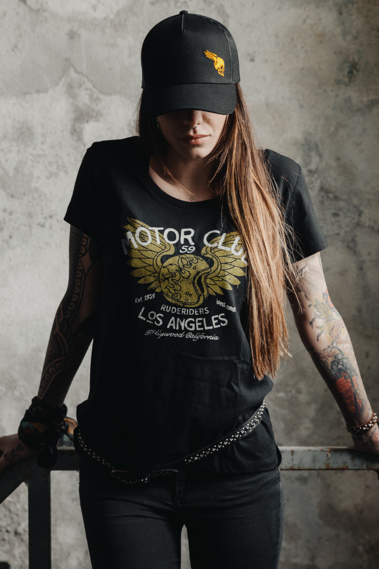 Rude Riders T-Shirt Donna Motor Brigade Nera Online