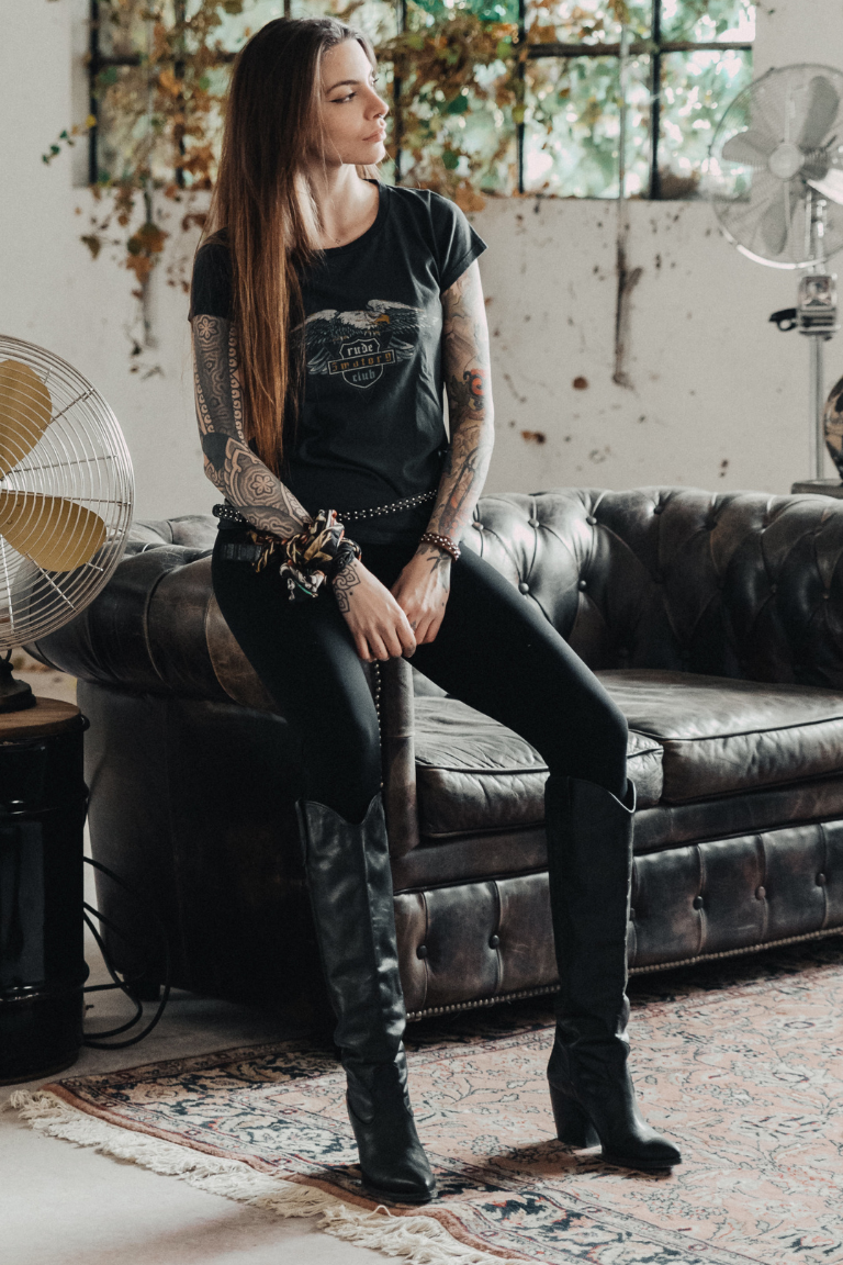 Rude Riders T-Shirt Donna Support Nuovo
