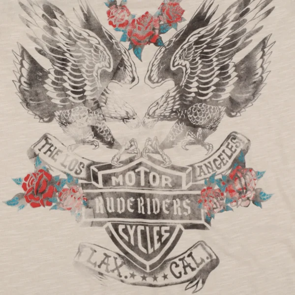 Rude Riders T-Shirt Donna Eagle & Roses Limited Ed Promozione