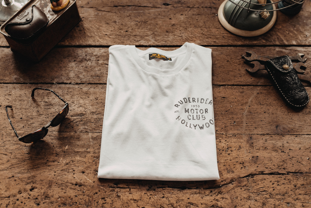 Rude Riders T-Shirt Uomo Motor Club Bianca Sottocosto