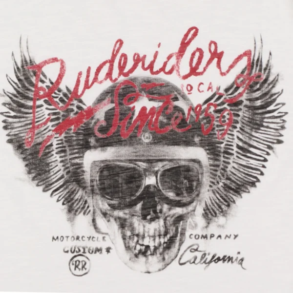 Rude Riders T-Shirt Uomo Skull Helmet Limited Ed Qualità
