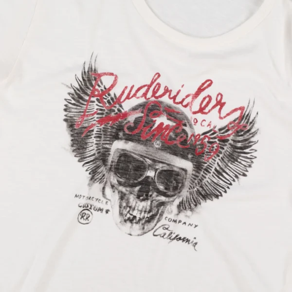 Rude Riders T-Shirt Uomo Skull Helmet Limited Ed Qualità