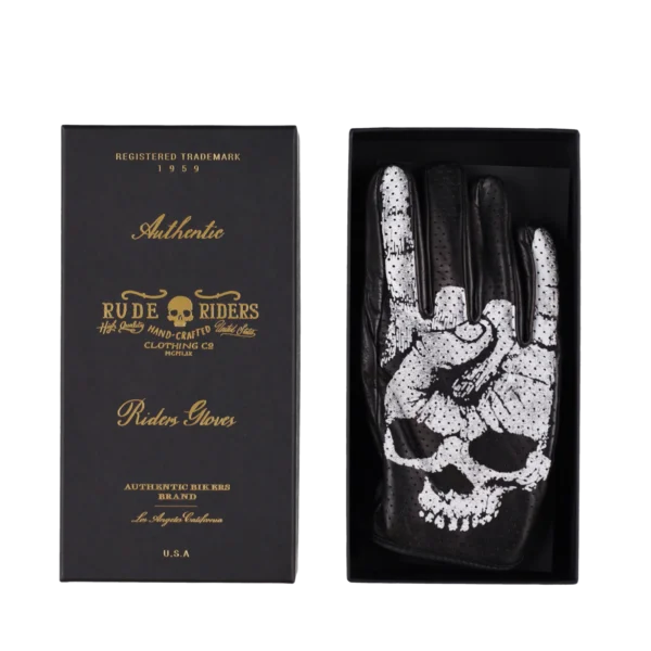 Rude Riders Guanti moto in pelle Rock Acquista Ora