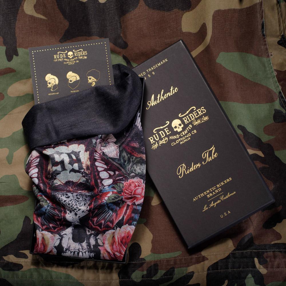 Rude Riders Tube Skull & Roses Saldi Di Fabbrica