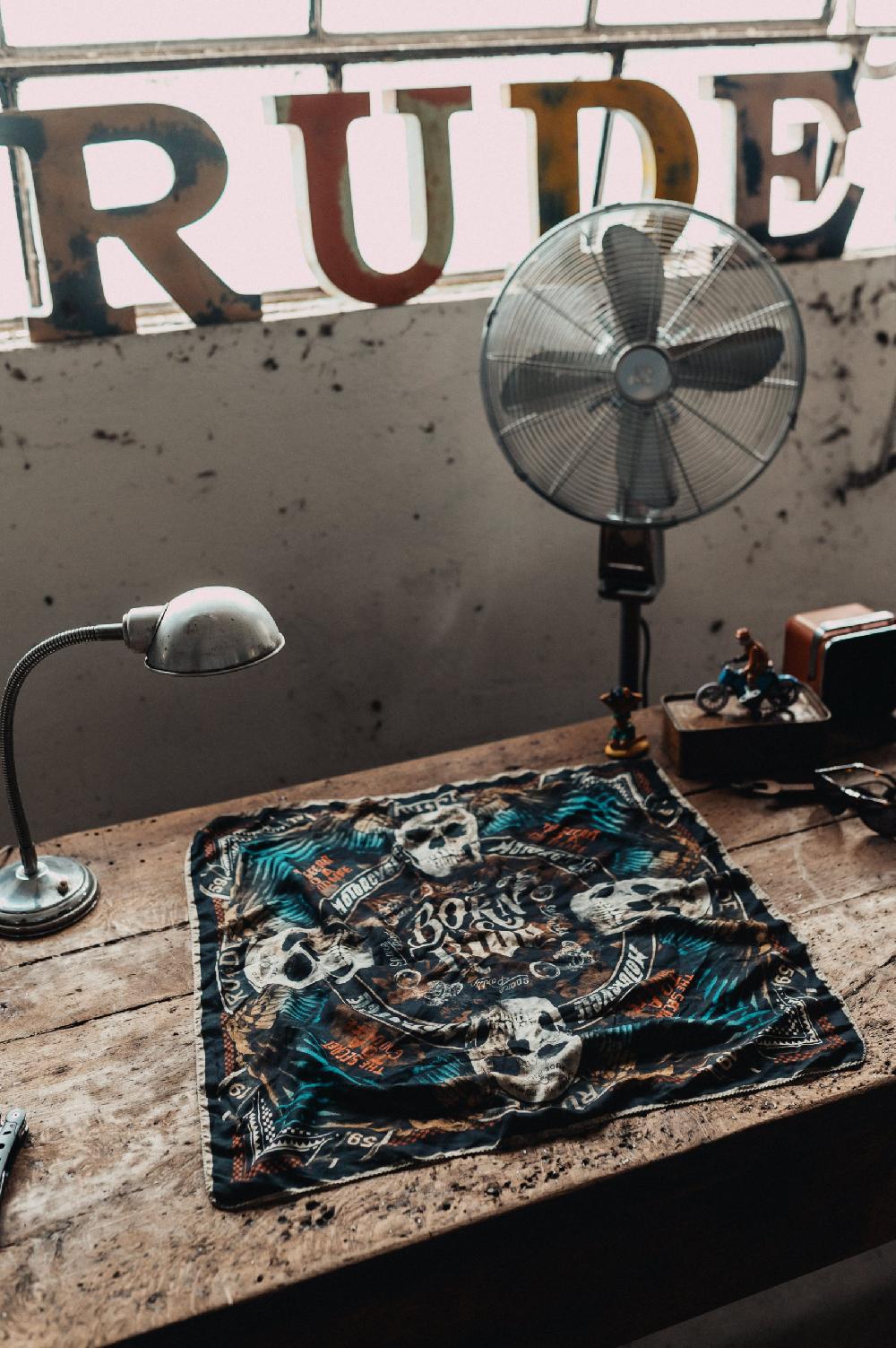 Rude Riders Bandana Flying Skull Nuova