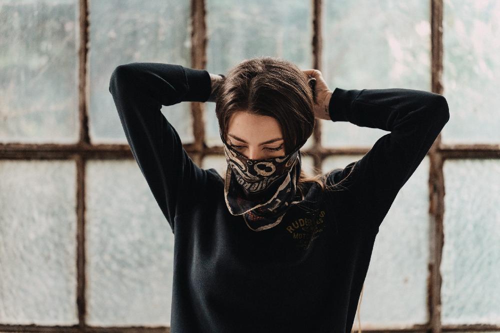 Rude Riders Bandana Flying Skull Nuova