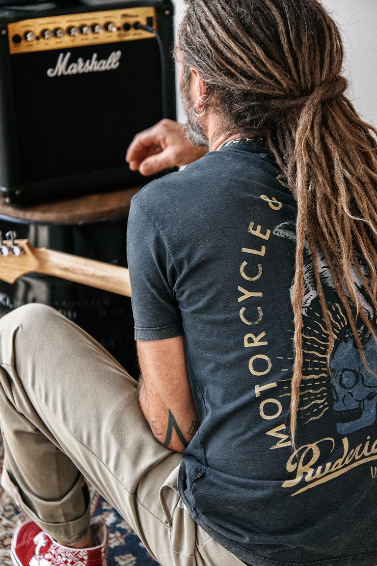 Rude Riders T-Shirt Uomo Skull & Eagle Economico