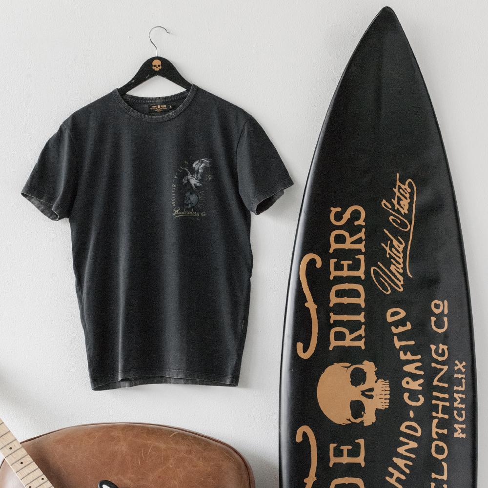 Rude Riders T-Shirt Uomo Skull & Eagle Economico
