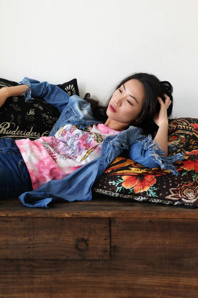 Rude Riders T-Shirt Donna California Vendita Calda