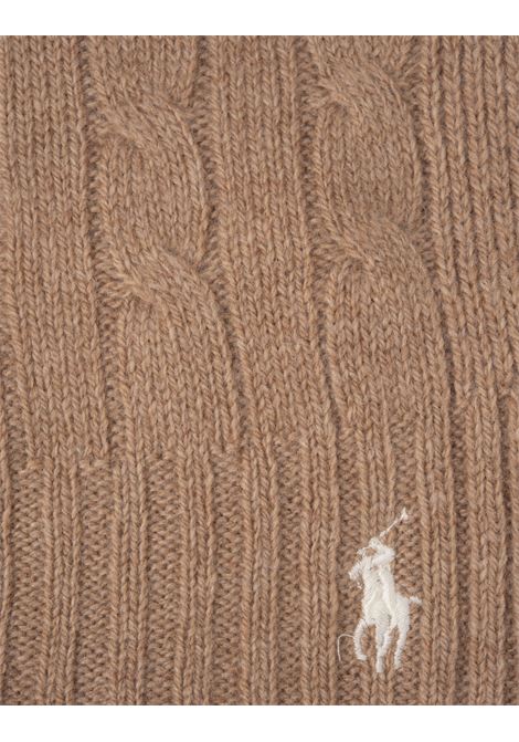 RALPH LAUREN Sciarpa In Lana e Cashmere a Trecce Beige - RALPH LAUREN Vendite Flash