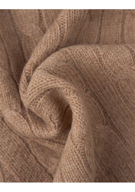 RALPH LAUREN Sciarpa In Lana e Cashmere a Trecce Beige - RALPH LAUREN Vendite Flash