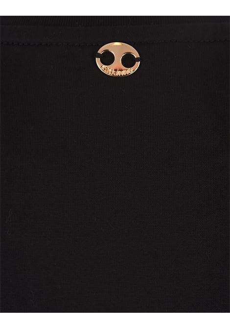 RABANNE T-Shirt Crop Nera Con Dettaglio Anello Laterale - RABANNE Qualità