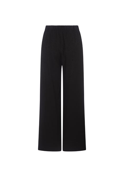 PHILIPP PLEIN Pantaloni Stile Pigiama Neri Monogram - PHILIPP PLEIN Vendita