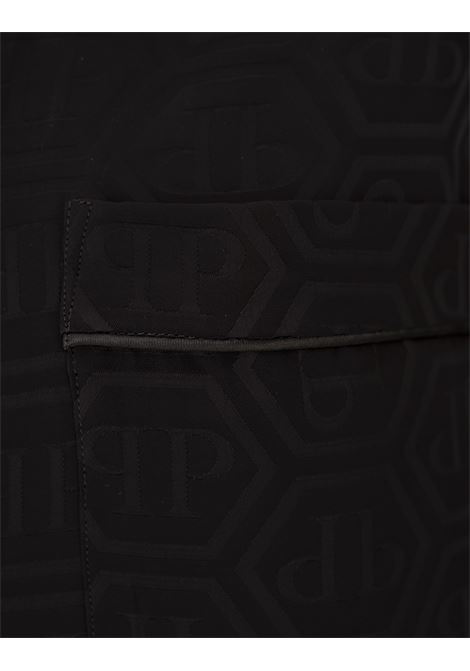 PHILIPP PLEIN Camicia Stile Pigiama Monogram Nera - PHILIPP PLEIN Promozione