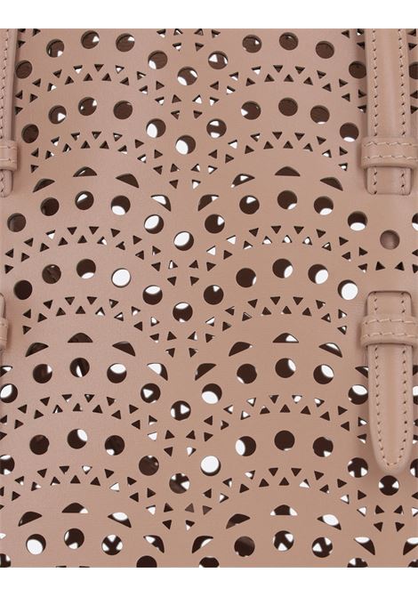 ALAIA Borsa Tote Mina 25 In Pelle Vienne a Onde Sabbia - ALAIA Promozione Limitata