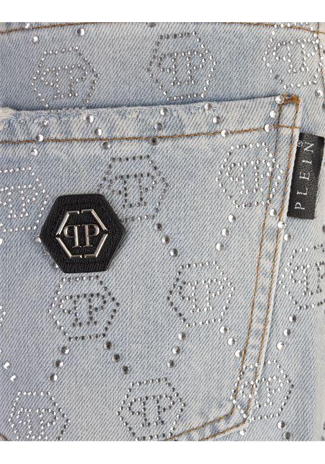 PHILIPP PLEIN Jeans Mom Fit Strass Monogram - PHILIPP PLEIN Prezzo Ridotto