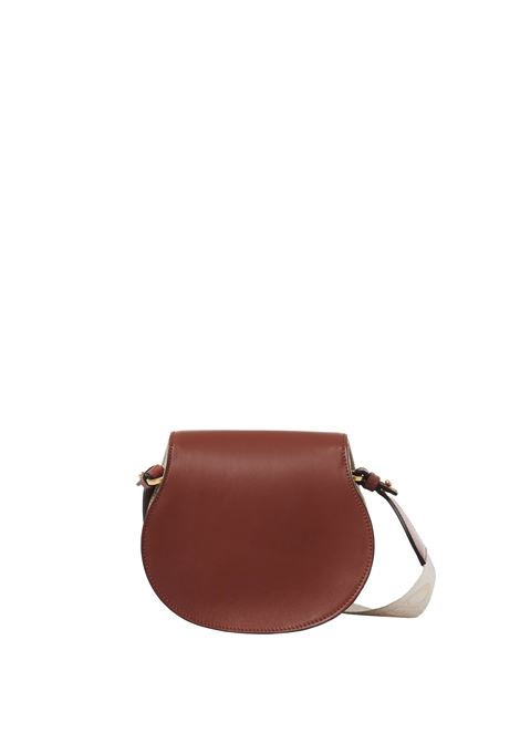 CHLOÉ Borsa Saddle Piccola Marcie In Lino e Pelle Marrone - CHLOÉ Outlet