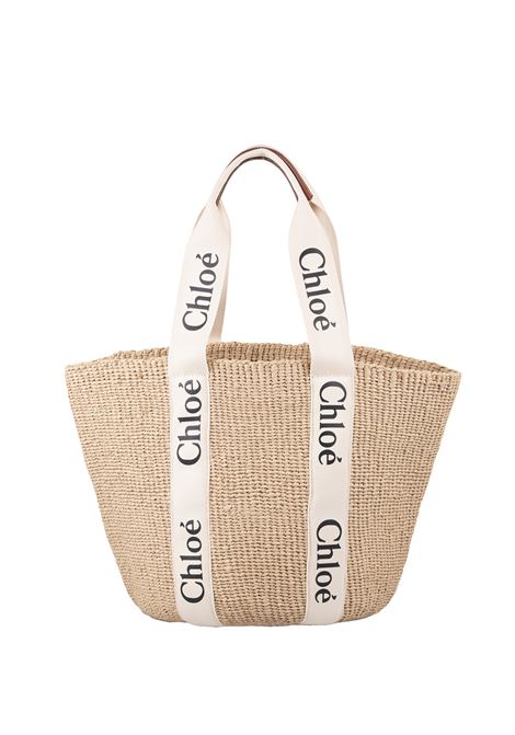 CHLOÉ Borsa Cesto Grande Woody In Rafia Con Nastri Chloé - CHLOÉ I Più Venduti