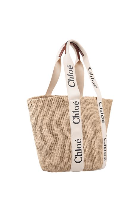 CHLOÉ Borsa Cesto Grande Woody In Rafia Con Nastri Chloé - CHLOÉ I Più Venduti