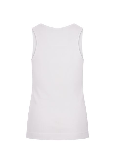 GIVENCHY Top Bianco Con Placca Logo - GIVENCHY Negozio
