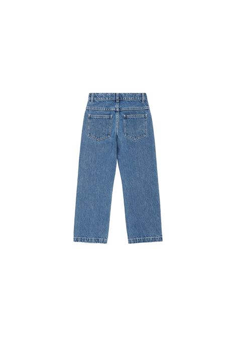 FENDI KIDS Jeans Blu Medio Con Ricamo Logo - FENDI KIDS Saldi