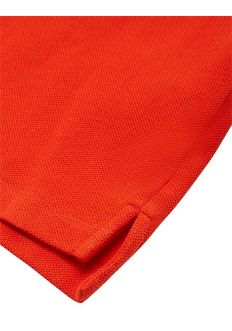 FENDI KIDS Polo In Piquet Di Cotone Rosso Gesso Con Bollo Bianco - FENDI KIDS Hotsell