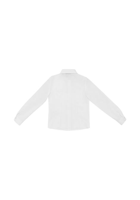 FENDI KIDS Camicia In Popeline Di Cotone Gesso Con Logo - FENDI KIDS Vendita Economica