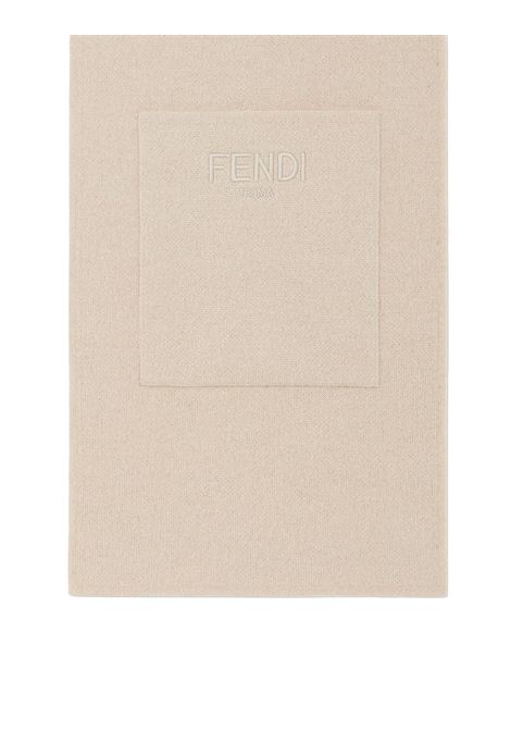 FENDI KIDS Sciarpa Reversibile Beige Con Logo FF - FENDI KIDS Italia