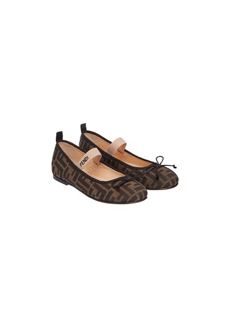 FENDI KIDS Ballerine Jacquard FF - FENDI KIDS In Linea