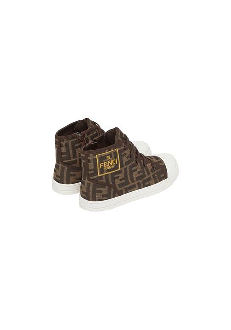FENDI KIDS Sneakers Mid-Top Con Logo FF All-Over - FENDI KIDS Nuovo