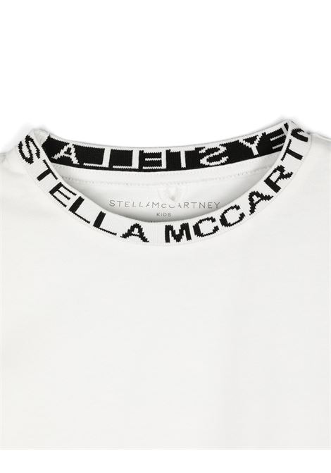 STELLA MCCARTNEY KIDS T-Shirt Bianca Con Logo Sul Girocollo - STELLA MCCARTNEY KIDS Soddisfazione Garantita