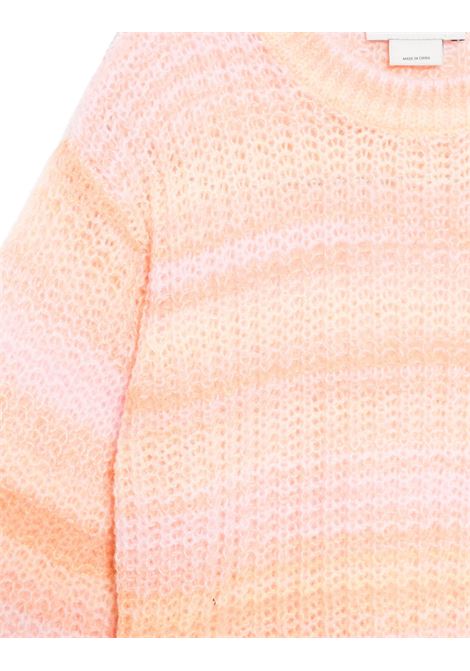 STELLA MCCARTNEY KIDS Pullover in Maglia Rosa Pesca a Righe Arcobaleno - STELLA MCCARTNEY KIDS Qualità Garantita