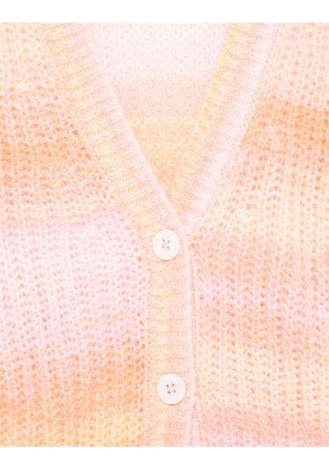 STELLA MCCARTNEY KIDS Cardigan in Maglia Rosa Pesca a Righe Arcobaleno - STELLA MCCARTNEY KIDS Negozi Online