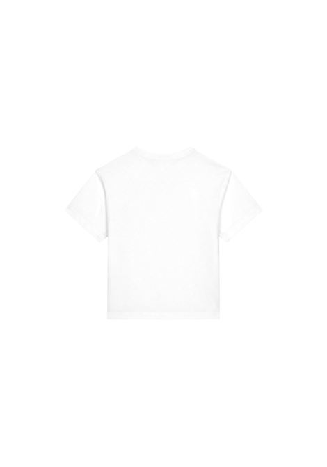 DOLCE & GABBANA KIDS T-Shirt Bianca Con Placca Logata - DOLCE & GABBANA KIDS Prezzo Ridotto