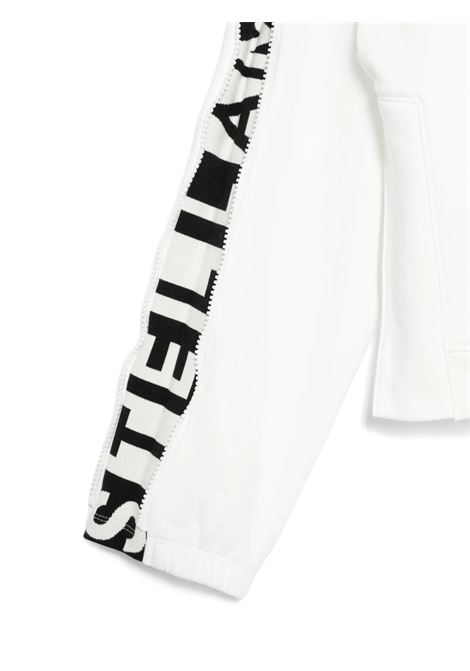 STELLA MCCARTNEY KIDS Felpa Bianca Con Grafica Logo Sulla Manica - STELLA MCCARTNEY KIDS Offerta