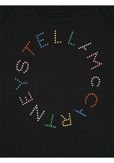 STELLA MCCARTNEY KIDS Felpa Nera Con Logo Circolare Multicolore - STELLA MCCARTNEY KIDS Hotsell