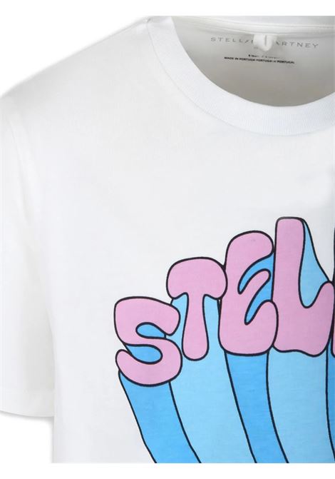 STELLA MCCARTNEY KIDS T-Shirt Bianca Con Grafica Stella - STELLA MCCARTNEY KIDS Vendita Economica