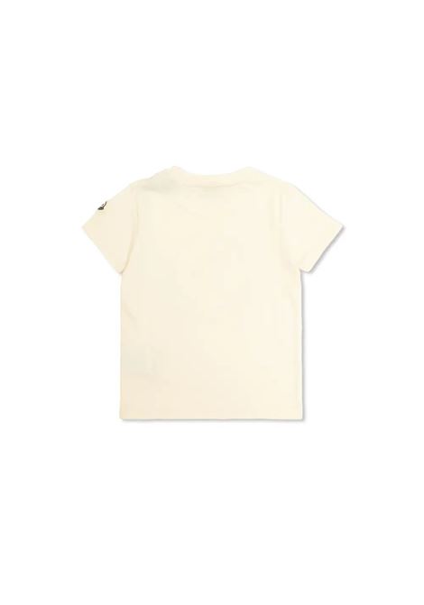 MONCLER ENFANT T-Shirt Bianca Con Logo Di Cristalli - MONCLER ENFANT 2025