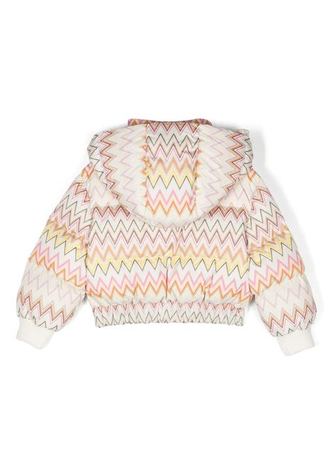 MISSONI KIDS Piumio Bianco Con Motivo Zigzag Multicolore - MISSONI KIDS Pezzi Unici