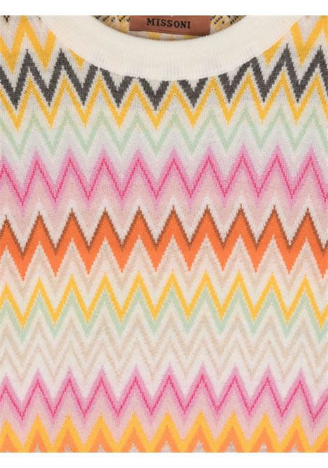 MISSONI KIDS Maglione In Lana Con Motivo Zigzag Multicolore - MISSONI KIDS Soddisfazione Garantita