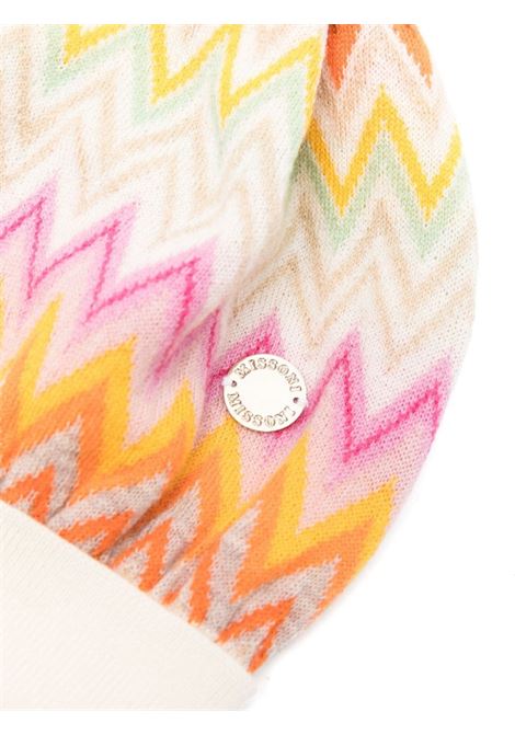 MISSONI KIDS Berretto Con Pompon e Motivo Zigzag Multiocolore - MISSONI KIDS Acquista Ora