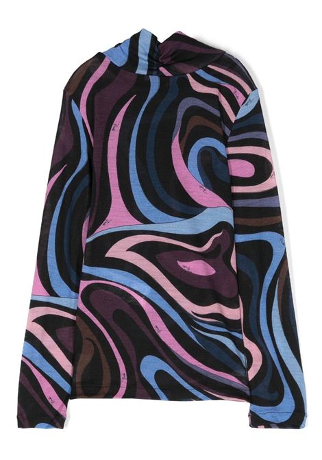 EMILIO PUCCI JUNIOR Dolcevita In Lana Con Stampa Onde - EMILIO PUCCI JUNIOR Novità