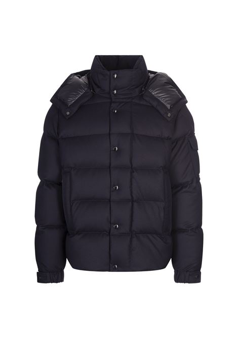 MONCLER Piumino Corto Vezere Blu Notte Con Cappuccio - MONCLER In Vendita