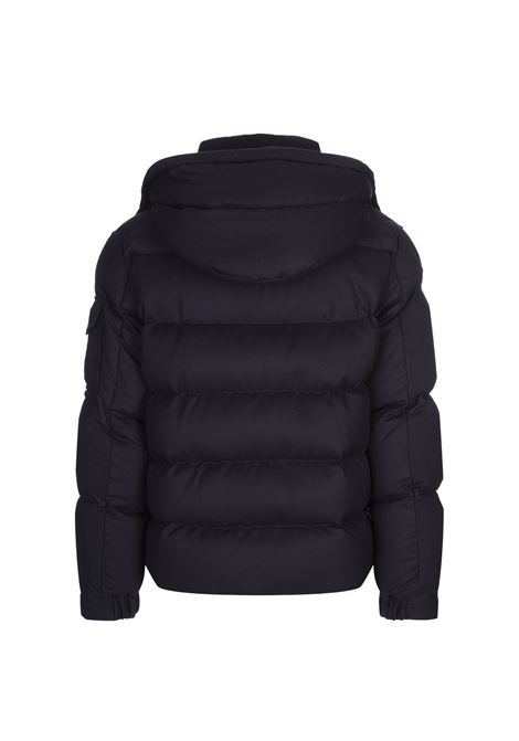 MONCLER Piumino Corto Vezere Blu Notte Con Cappuccio - MONCLER In Vendita