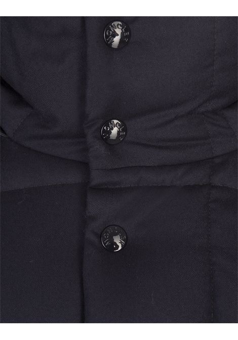 MONCLER Piumino Corto Vezere Blu Notte Con Cappuccio - MONCLER In Vendita